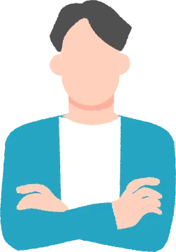 悩んでいる人物のイラスト